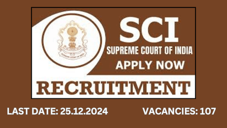 Supreme court of india Requirement (SCI) 2024